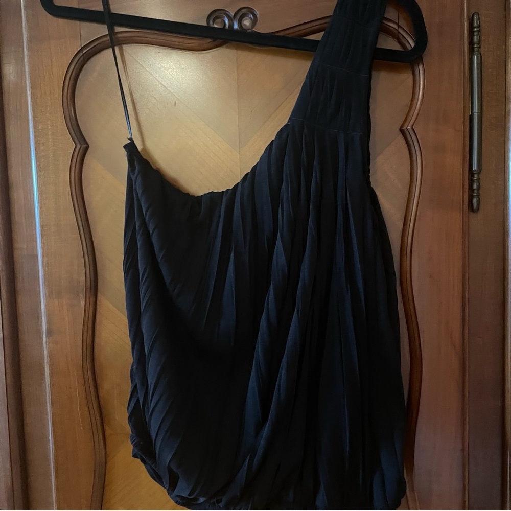 Vintage Free people one shoulder Black Drapey top Size Small - Picture 6 of 9